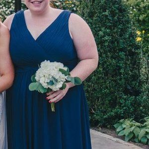 Azazie Flora Dark Navy Evening Dress